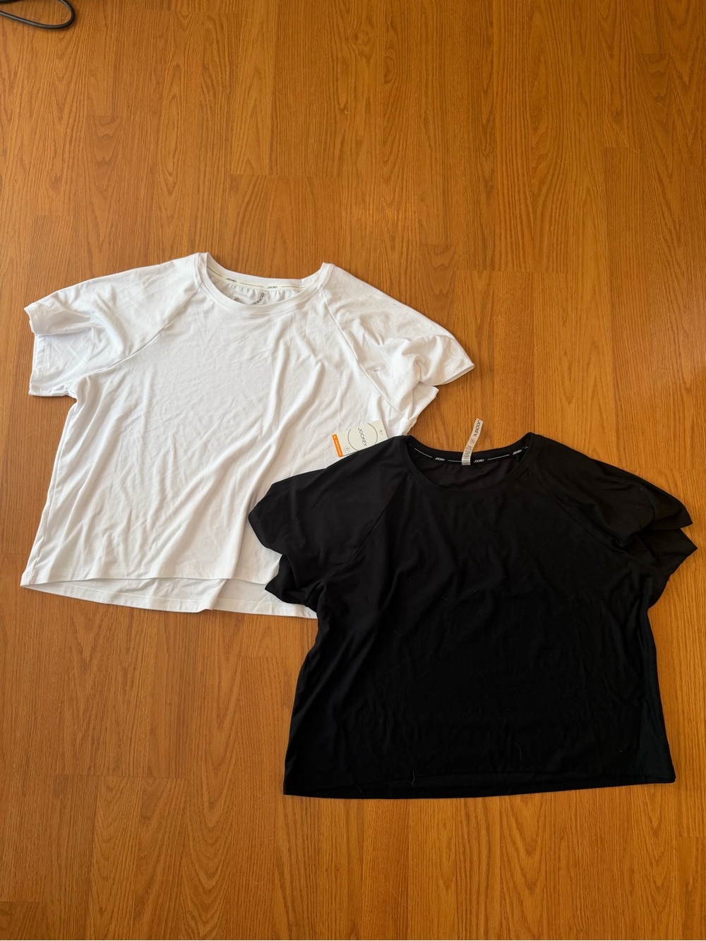 Jockey XL Performance T-Shirt 2 Pack Black & White Activewear NWT